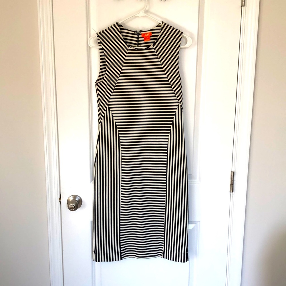 Nautical-striped Slim Fitting Dress